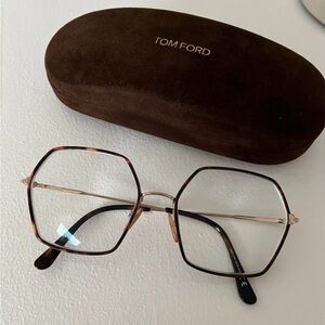 Tom Ford octagon tortoiseshell Eyeglasses